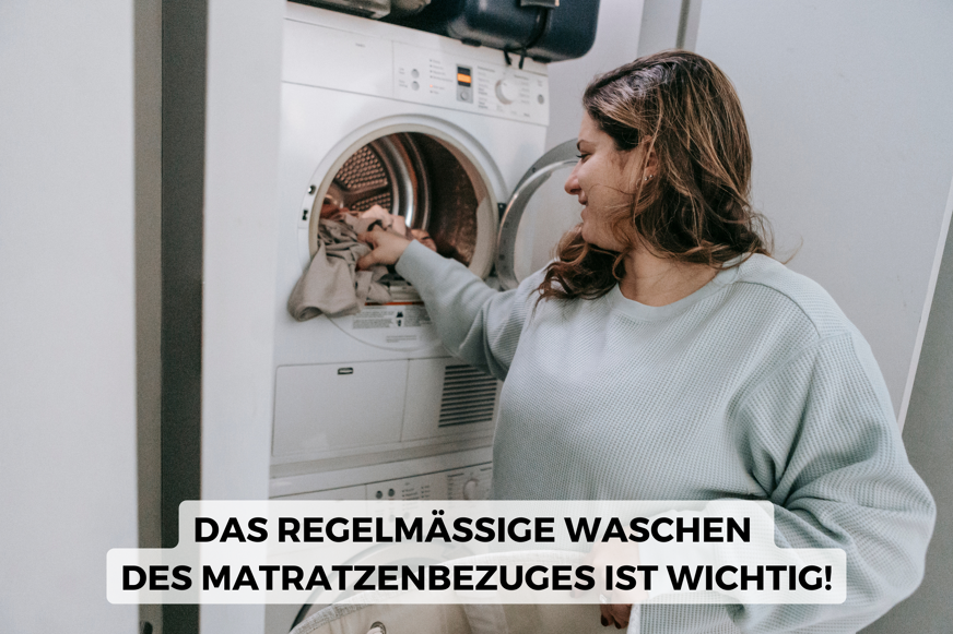 Wasserbettmatratzenbezug regelmäßig waschen